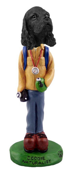 Black Cocker Spaniel Naturalist Doogie Collectible Dog Figurine
