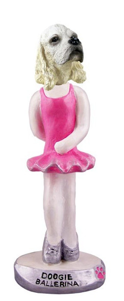 Blonde Cocker Spaniel Ballerina Doogie Collectible Dog Figurine
