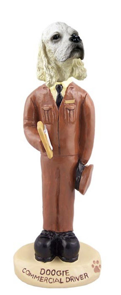 Blonde Cocker Spaniel Commercial Driver Doogie Collectible Dog Figurine