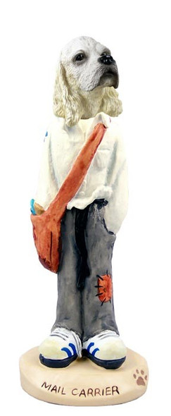 Blonde Cocker Spaniel Mail Carrier Doogie Collectible Dog Figurine
