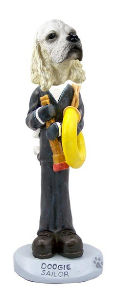 Blonde Cocker Spaniel Sailor Doogie Collectible Dog Figurine