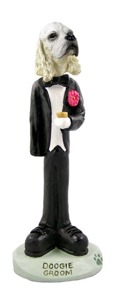 Blonde Cocker Spaniel Groom Doogie Collectible Dog Figurine