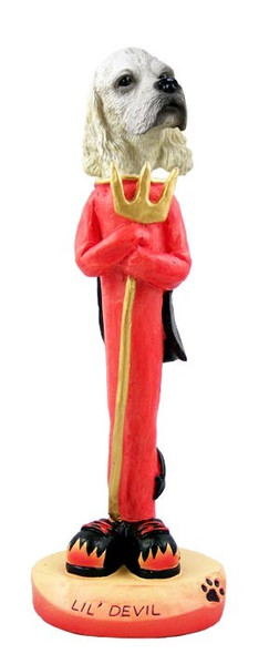 Blonde Cocker Spaniel Lil Devil Doogie Collectible Dog Figurine
