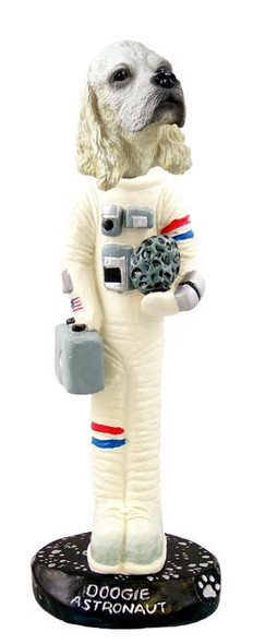Blonde Cocker Spaniel Astronaut Doogie Collectible Dog Figurine
