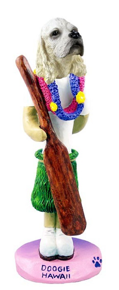 Blonde Cocker Spaniel Hawaii Doogie Collectible Dog Figurine