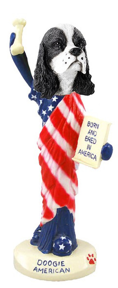 Black & White Cocker Spaniel American Doogie Collectible Dog Figurine