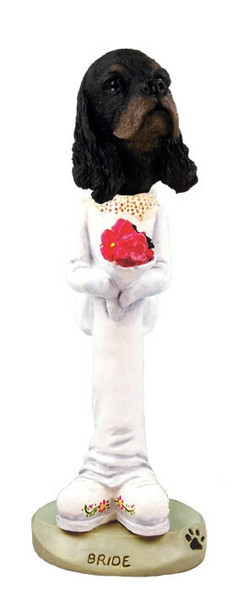 Black & Tan Cocker Spaniel Bride Doogie Collectible Dog Figurine