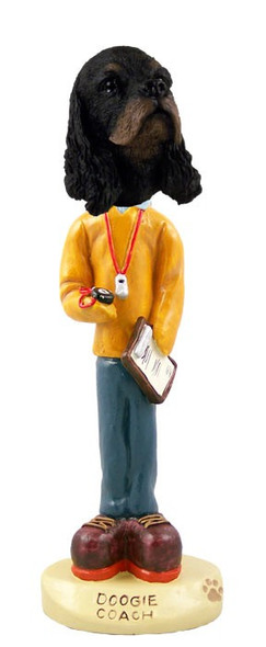 Black & Tan Cocker Spaniel Coach Doogie Collectible Dog Figurine