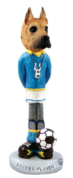 Fawn Great Dane Soccer Doogie Collectible Dog Figurine