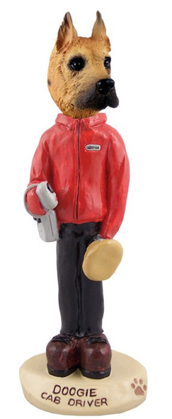 Fawn Great Dane Cab Driver Doogie Collectible Dog Figurine