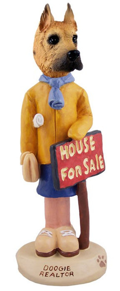 Fawn Great Dane Female Realtor Doogie Collectible Dog Figurine