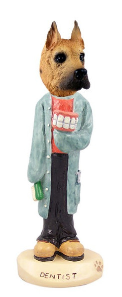 Fawn Great Dane Dentist Doogie Collectible Dog Figurine