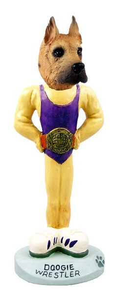 Fawn Great Dane Wrestler Doogie Collectible Dog Figurine