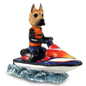 Fawn Great Dane Jet Ski Doogie Collectible Dog Figurine