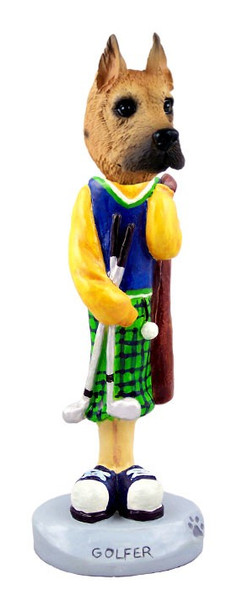 Fawn Great Dane Golf Doogie Collectible Dog Figurine
