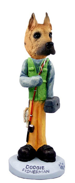 Fawn Great Dane Fisherman Doogie Collectible Dog Figurine