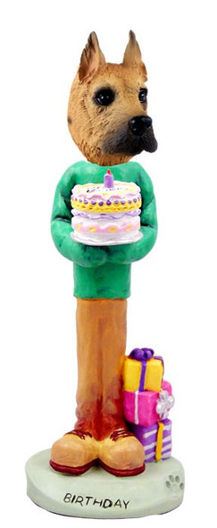 Fawn Great Dane Birthday Doogie Collectible Dog Figurine