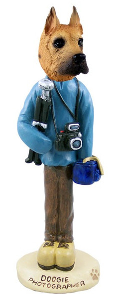 Fawn Great Dane Photographer Doogie Collectible Dog Figurine