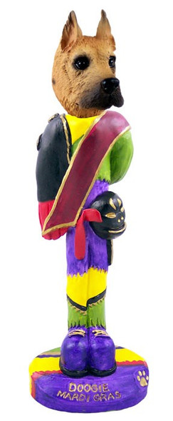 Fawn Great Dane Mardi Gras Doogie Collectible Dog Figurine