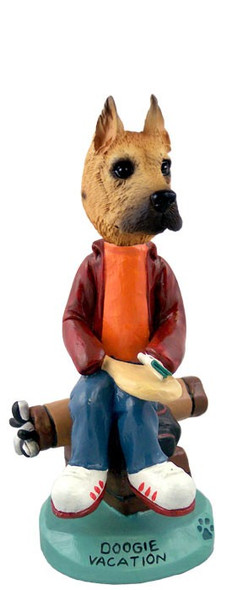 Fawn Great Dane Vacation Doogie Collectible Dog Figurine
