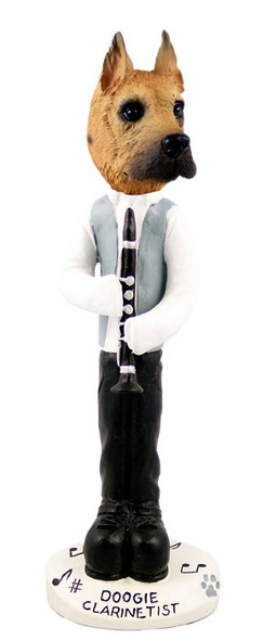 Fawn Great Dane Clarinetist Doogie Collectible Dog Figurine