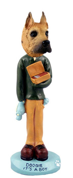 Fawn Great Dane It's a Boy Doogie Collectible Dog Figurine