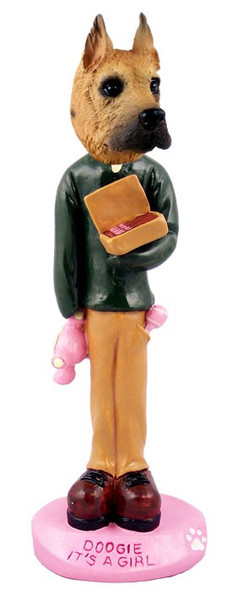 Fawn Great Dane It's a Girl Doogie Collectible Dog Figurine