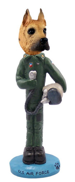 Fawn Great Dane U S Air Force Doogie Collectible Dog Figurine