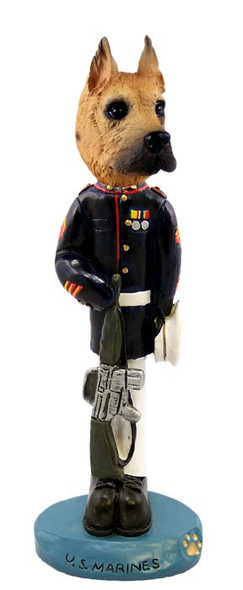 Fawn Great Dane U S Marines Doogie Collectible Dog Figurine