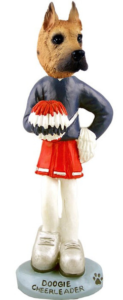 Fawn Great Dane Cheerleader Doogie Collectible Dog Figurine