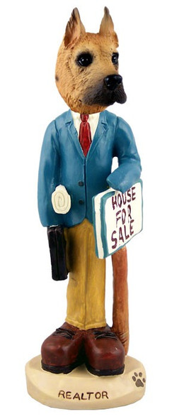 Fawn Great Dane Male Realtor Doogie Collectible Dog Figurine