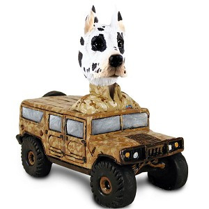 Harlequin Great Dane Hummer Doogie Collectible Dog Figurine