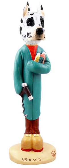 Harlequin Great Dane Groomer Doogie Collectible Dog Figurine
