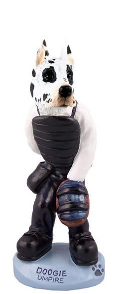 Harlequin Great Dane Umpire Doogie Collectible Dog Figurine