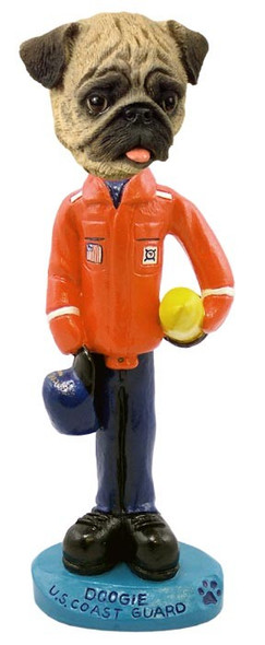 Brown Pug U S Coast Guard Doogie Collectible Dog Figurine