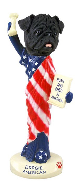 Black Pug American Doogie Collectible Dog Figurine