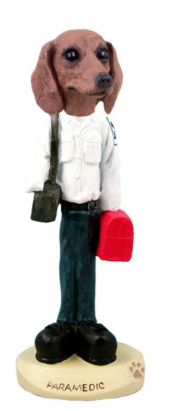 Red Dachshund Paramedic Doogie Collectible Dog Figurine