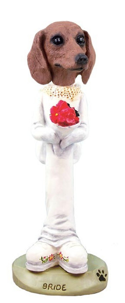 Red Dachshund Bride Doogie Collectible Dog Figurine