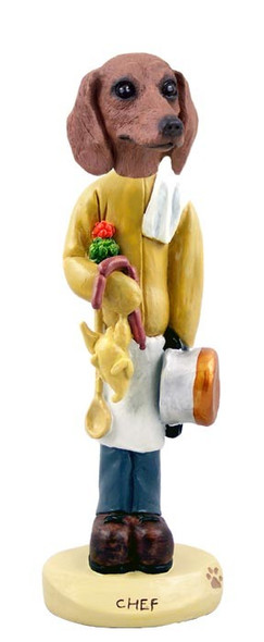 Red Dachshund Chef Doogie Collectible Dog Figurine