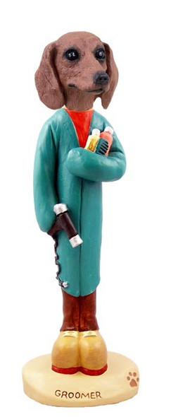 Red Dachshund Groomer Doogie Collectible Dog Figurine