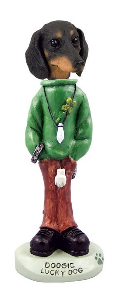 Black Dachshund Lucky Doogie Collectible Dog Figurine