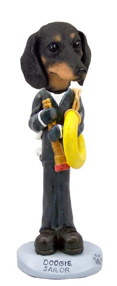 Black Dachshund Sailor Doogie Collectible Dog Figurine