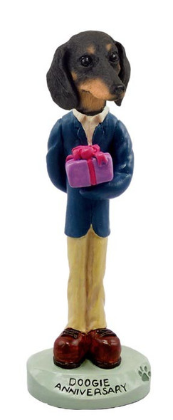 Black Dachshund Anniversary Doogie Collectible Dog Figurine