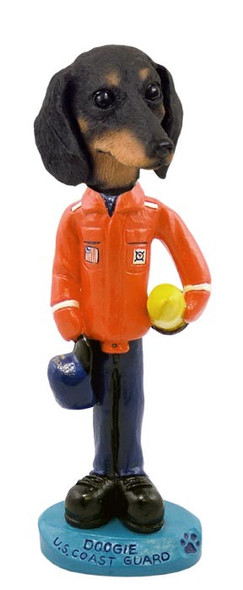Black Dachshund U S Coast Guard Doogie Collectible Dog Figurine
