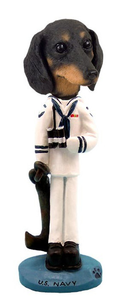 Black Dachshund U S Navy Doogie Collectible Dog Figurine