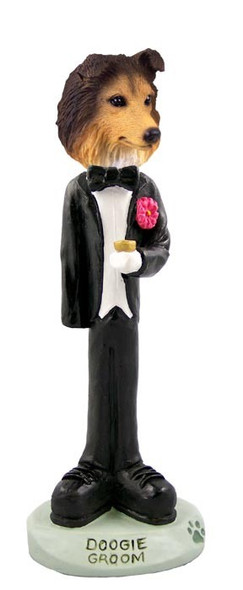 Sable Sheltie Groom Doogie Collectible Dog Figurine