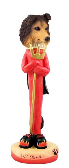 Sable Sheltie Lil Devil Doogie Collectible Dog Figurine