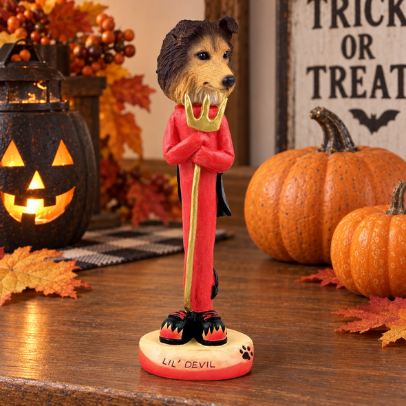 Sable Sheltie Lil Devil Doogie Collectible Dog Figurine