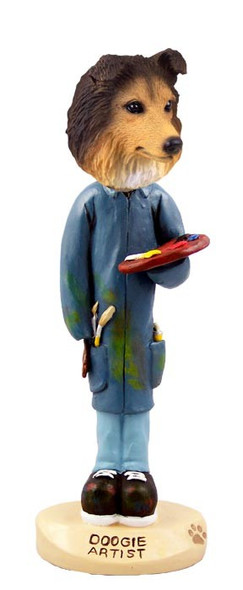 Sable Sheltie Artist Doogie Collectible Dog Figurine
