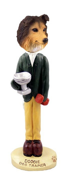 Sable Sheltie Trainer Doogie Collectible Dog Figurine
